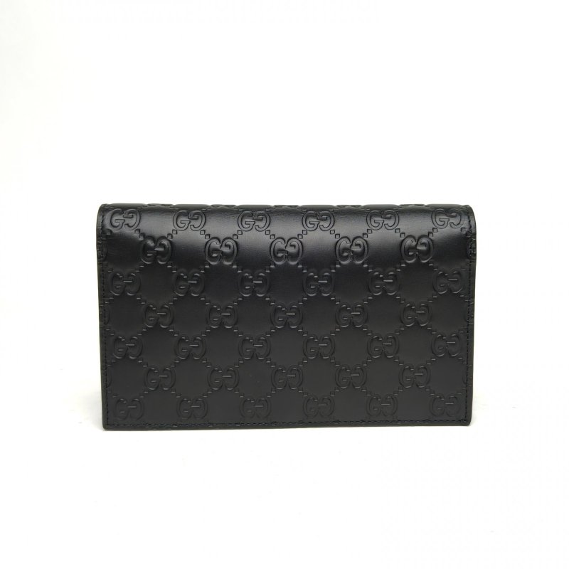 GUCCI InterlockWoc19黑色牛皮金扣肩背包-2