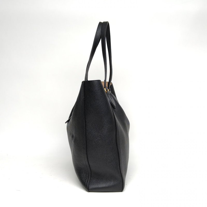 GUCCI 黑色牛皮金扣guccimarmontGG托特包購物袋肩背包-1