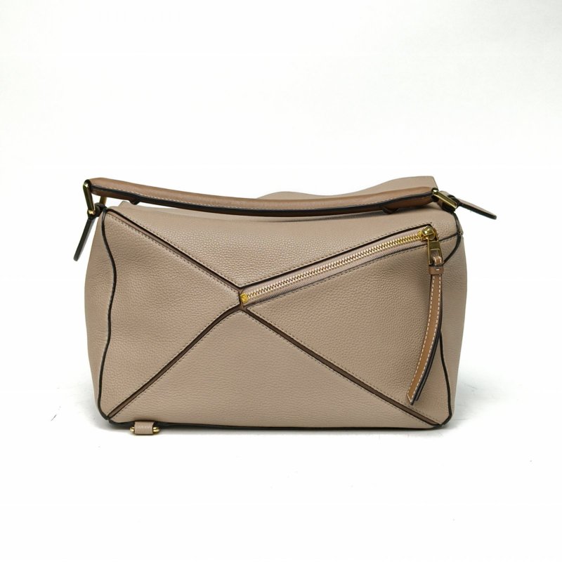 LOEWE Puzzle29幾何包中號灰色牛皮肩背包-2