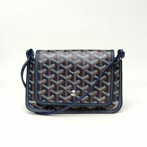 GOYARD PLUMET三層WOC藍色PVC肩背包