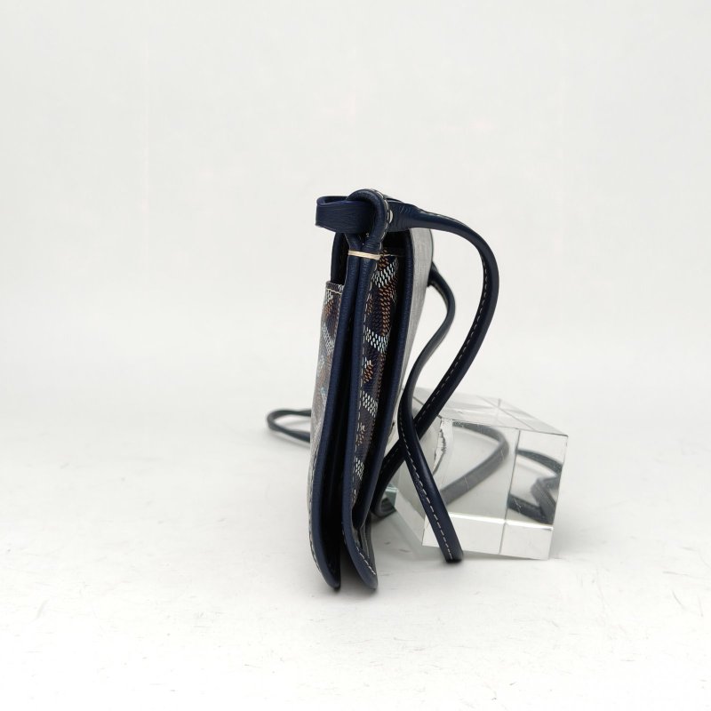 GOYARD PLUMET三層WOC藍色PVC肩背包-1