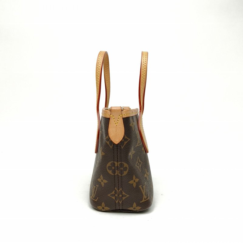 LOUIS VUITTON NeverfullBB24米棕寬肩帶老花PVC金扣晶片肩背包-1