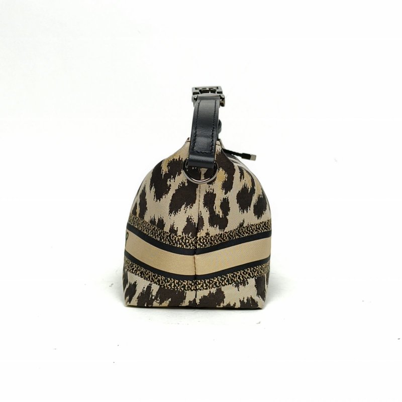 DIOR 豹紋帆布鎢鋼扣DiortravelNomad飯盒包小號肩背包-1