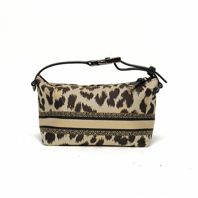 DIOR 豹紋帆布鎢鋼扣DiortravelNomad飯盒包小號肩背包-2