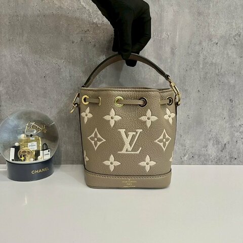 LV Nano Noe 水桶包 斑鳩灰 晶片款