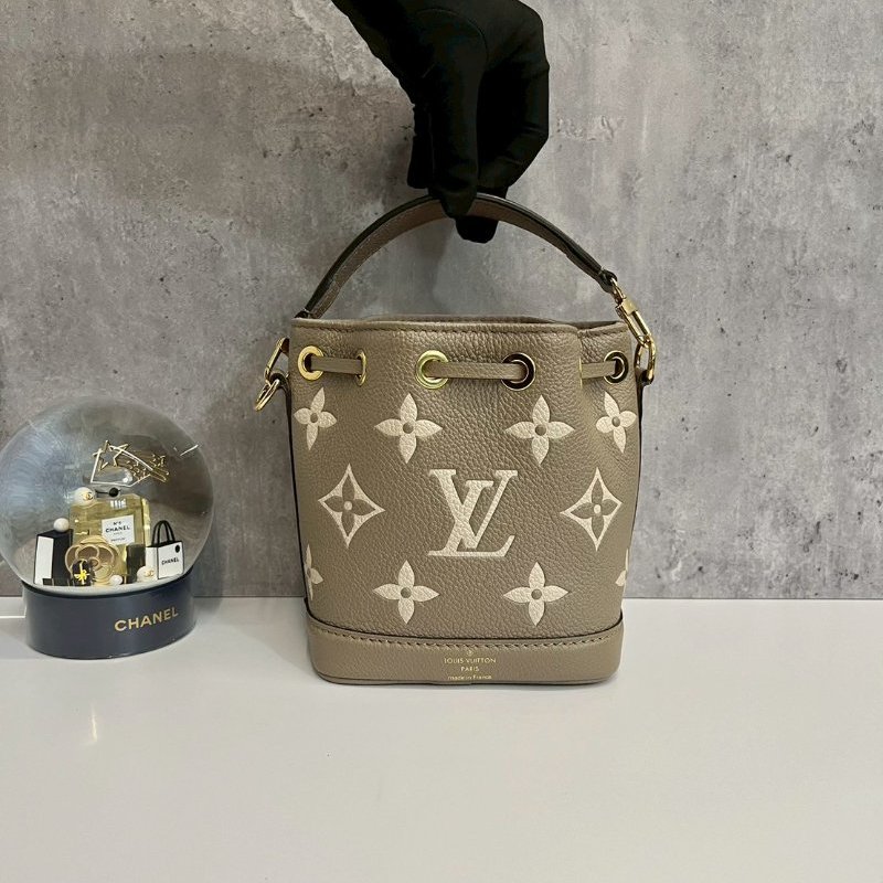 LV Nano Noe 水桶包 斑鳩灰 晶片款-0