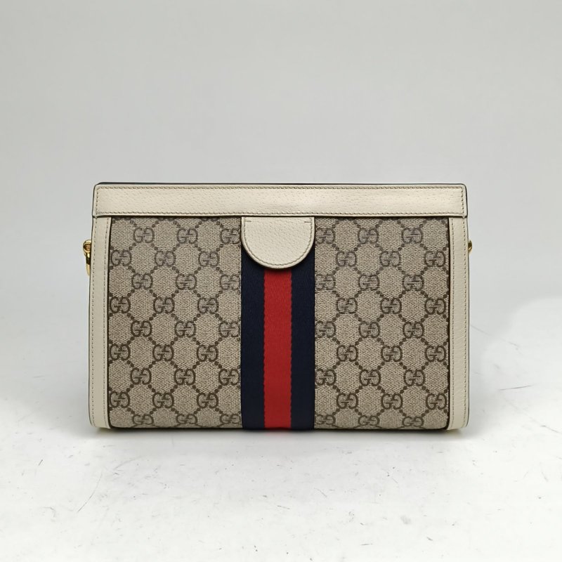 GUCCI Ophidia夾子包小號26老花PVC金扣肩背包-2