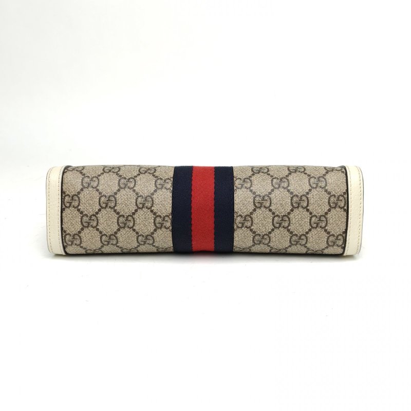 GUCCI Ophidia夾子包小號26老花PVC金扣肩背包-4