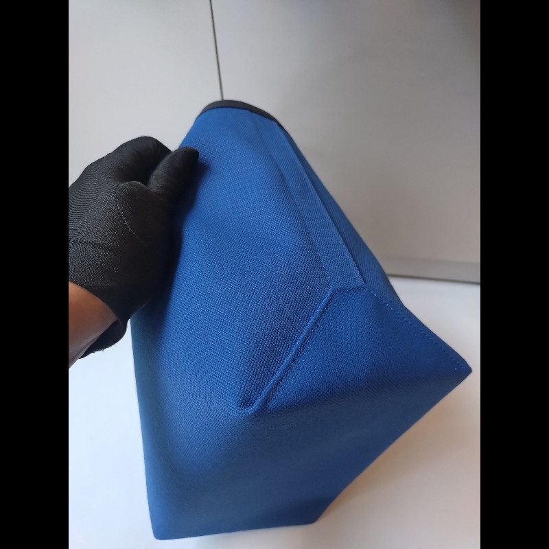 Hermes 黑把藍布身托特包 steeple 25-8