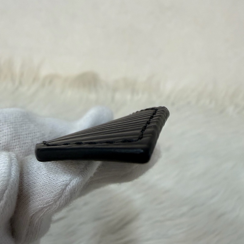 LV M9360W 黑牛皮 水波紋 EPI 金銀釦 腰帶 皮帶-25