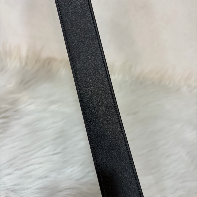 LV M9360W 黑牛皮 水波紋 EPI 金銀釦 腰帶 皮帶-27