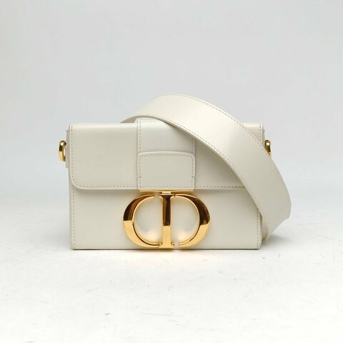 DIOR 30Montaigne蒙田Box白色牛皮金扣2020肩背包