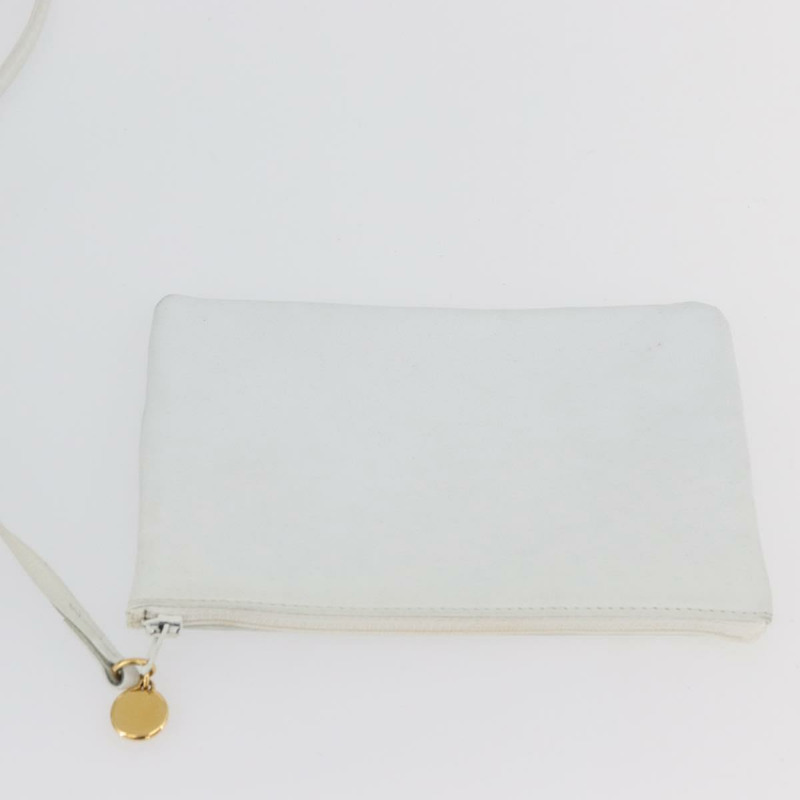 【日本直送】香奈兒 COCO 標誌單背包，白色皮革，金色雙C標誌，正品 gh2005A-20