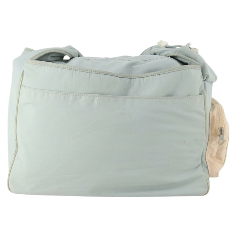 【日本直送】香奈兒 Chanel 運動肩背包 尼龍 淺藍色 銀色 CC 標誌 Auth YKZ358A-1