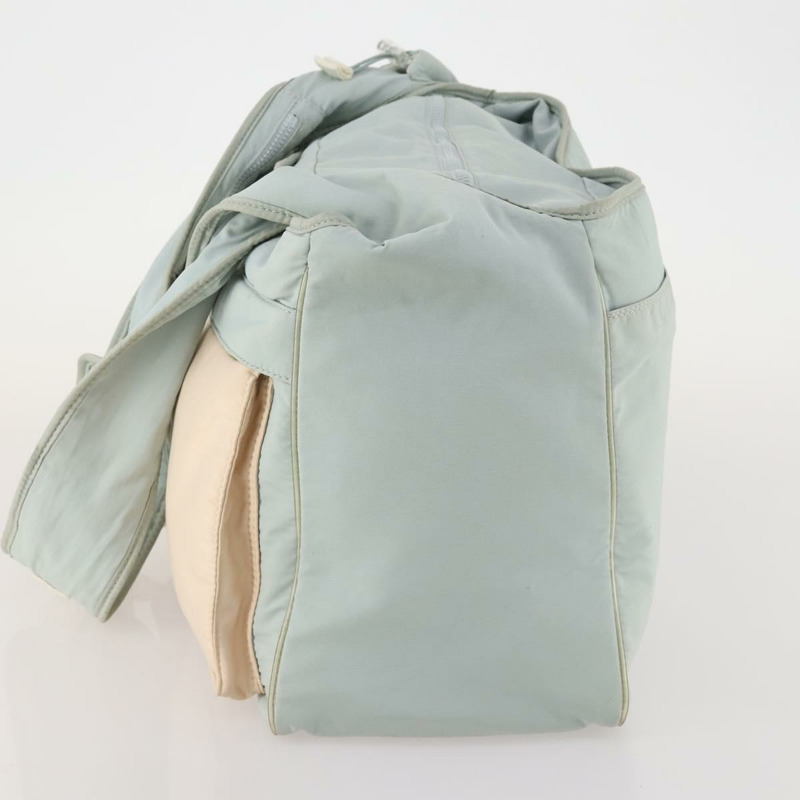 【日本直送】香奈兒 Chanel 運動肩背包 尼龍 淺藍色 銀色 CC 標誌 Auth YKZ358A-2