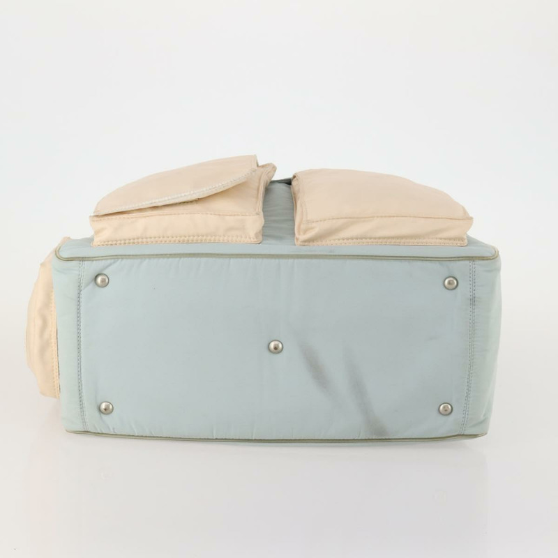 【日本直送】香奈兒 Chanel 運動肩背包 尼龍 淺藍色 銀色 CC 標誌 Auth YKZ358A-4