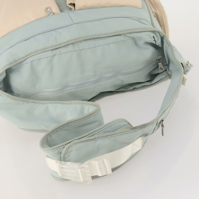 【日本直送】香奈兒 Chanel 運動肩背包 尼龍 淺藍色 銀色 CC 標誌 Auth YKZ358A-6