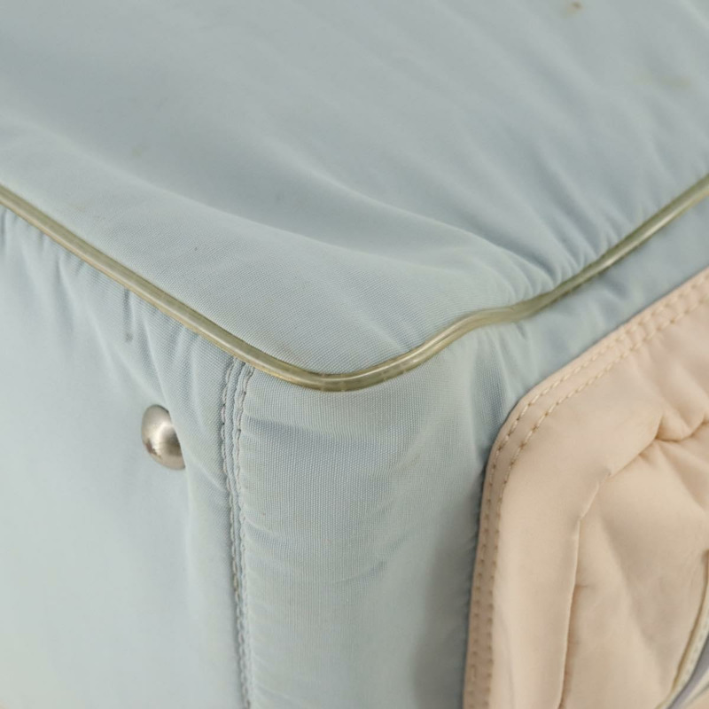 【日本直送】香奈兒 Chanel 運動肩背包 尼龍 淺藍色 銀色 CC 標誌 Auth YKZ358A-15