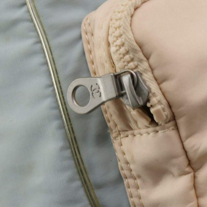 【日本直送】香奈兒 Chanel 運動肩背包 尼龍 淺藍色 銀色 CC 標誌 Auth YKZ358A-18