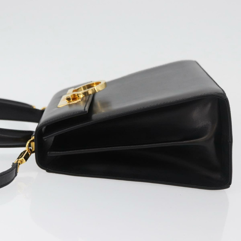 【日本直送】Salvatore Ferragamo Gancini 手提包 皮革 兩用 黑色 金色 正品 YKZ202A-3