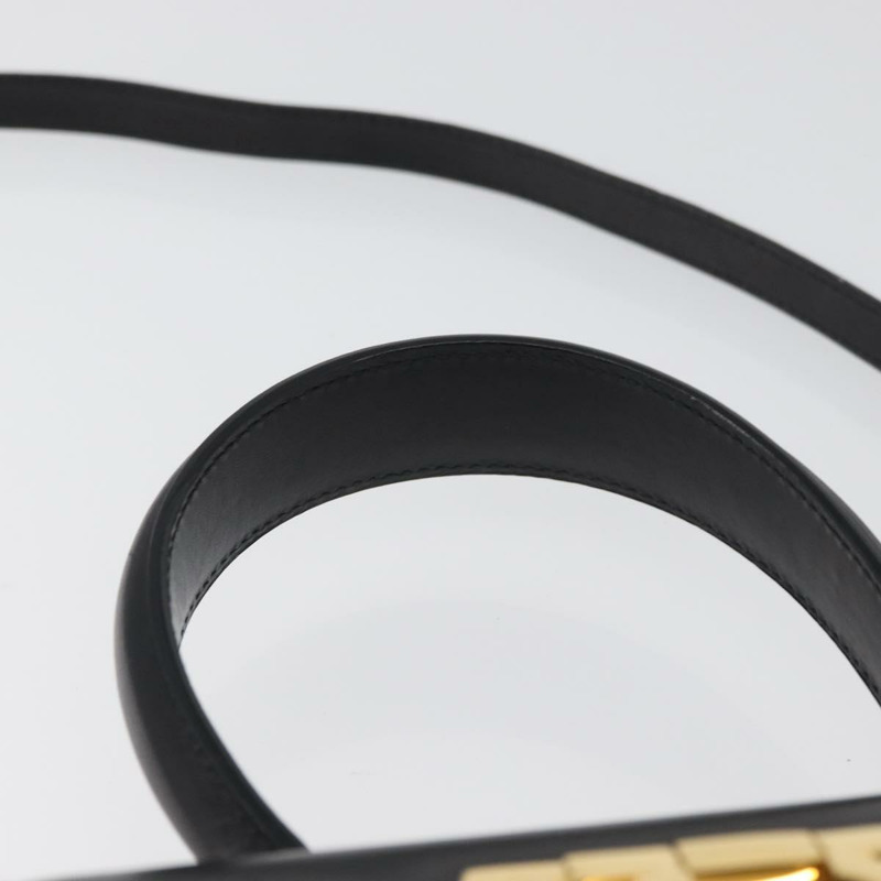 【日本直送】Salvatore Ferragamo Gancini 手提包 皮革 兩用 黑色 金色 正品 YKZ202A-13