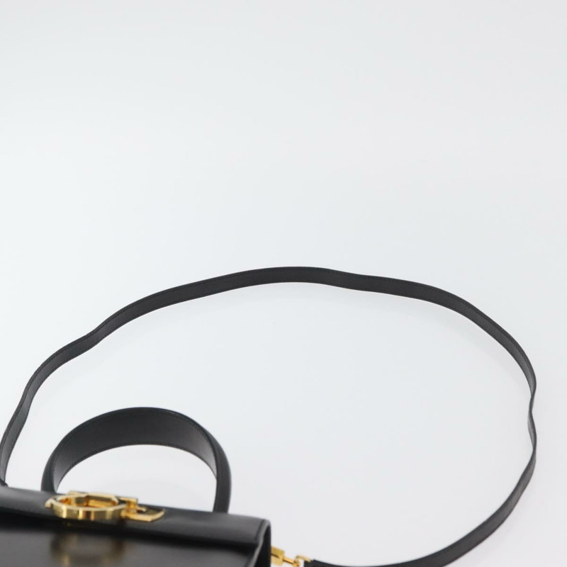 【日本直送】Salvatore Ferragamo Gancini 手提包 皮革 兩用 黑色 金色 正品 YKZ202A-14