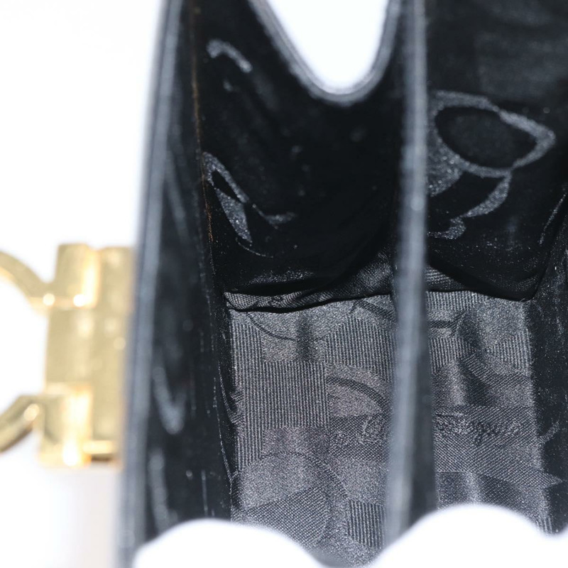 【日本直送】Salvatore Ferragamo Gancini 手提包 皮革 兩用 黑色 金色 正品 YKZ202A-25