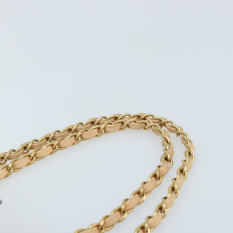 【日本直送】香奈兒 Choco Bar 鏈條肩背包 緞麵粉金色金色 X 正品 ARZ748SAV-7