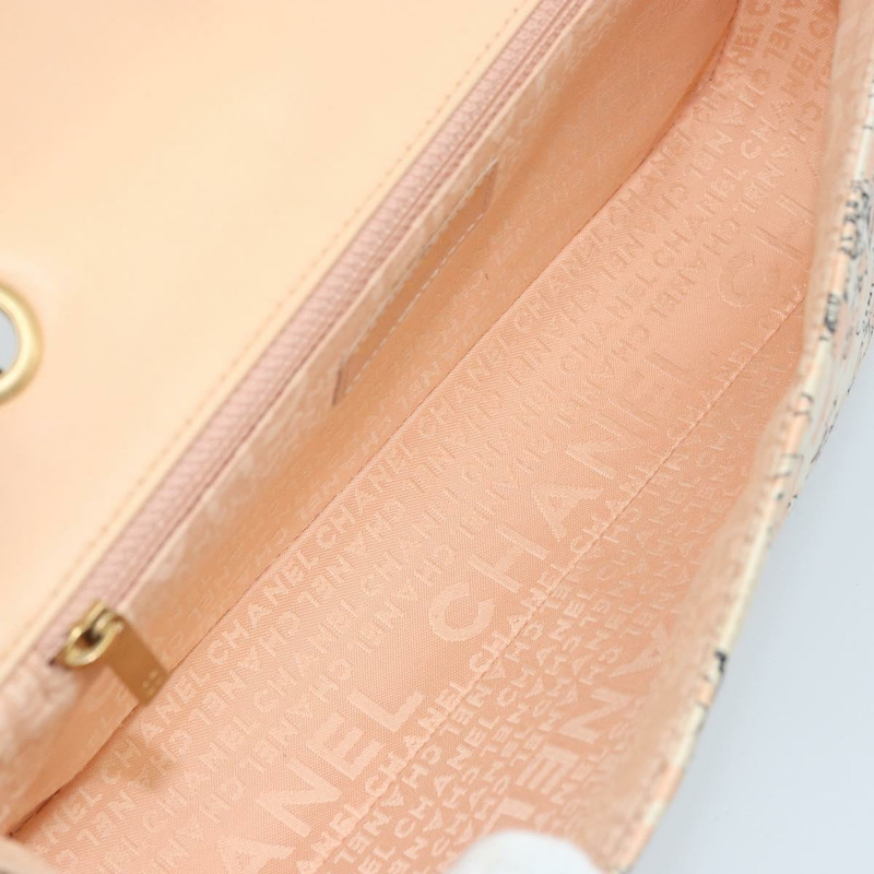 【日本直送】香奈兒 Choco Bar 鏈條肩背包 緞麵粉金色金色 X 正品 ARZ748SAV-9