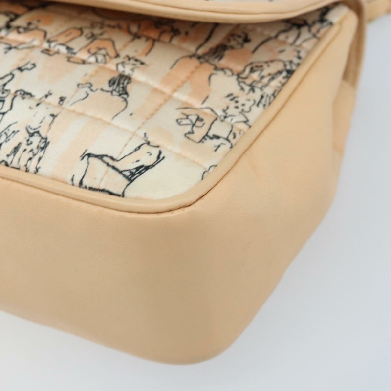 【日本直送】香奈兒 Choco Bar 鏈條肩背包 緞麵粉金色金色 X 正品 ARZ748SAV-13