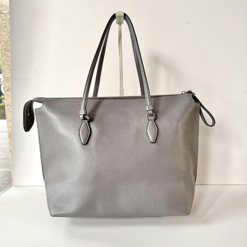 TOD'S JOY系列 灰色 粒面 小牛皮 大型 購物包 托特包-1