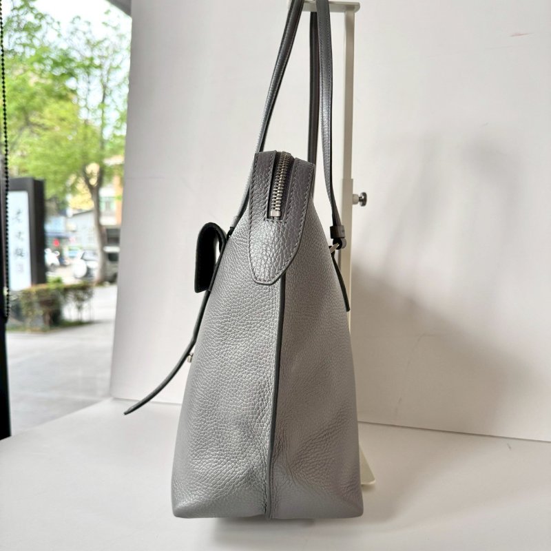 TOD'S JOY系列 灰色 粒面 小牛皮 大型 購物包 托特包-2