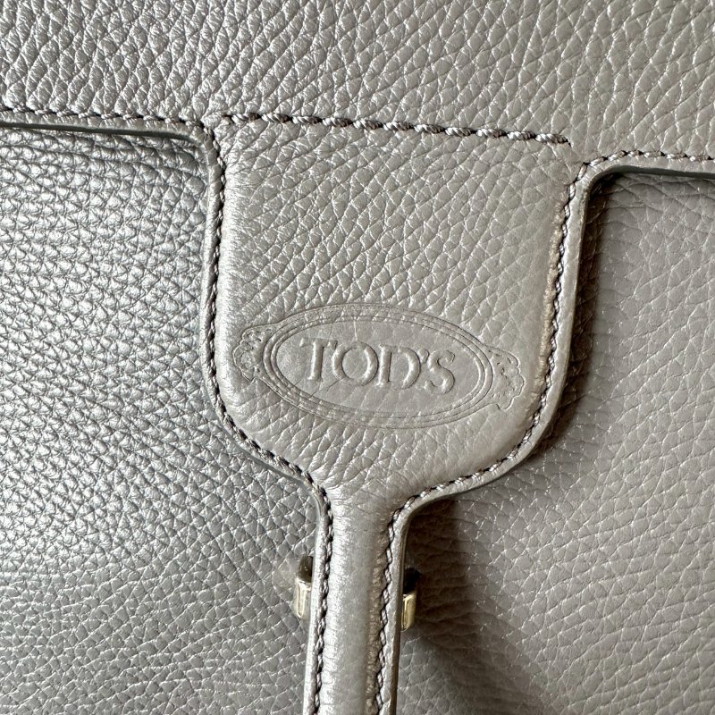 TOD'S JOY系列 灰色 粒面 小牛皮 大型 購物包 托特包-4