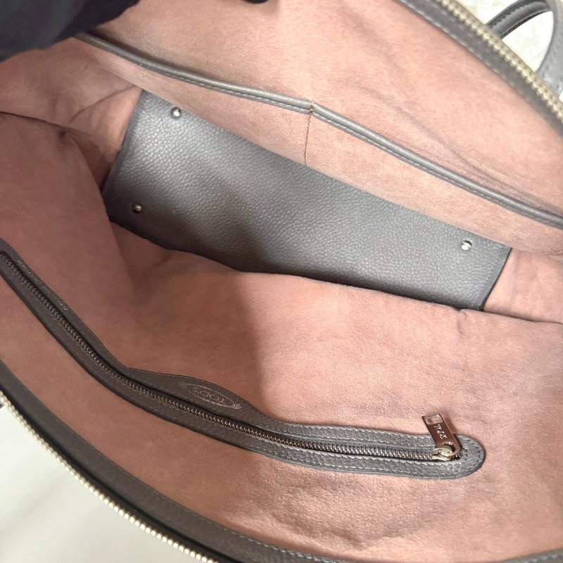 TOD'S JOY系列 灰色 粒面 小牛皮 大型 購物包 托特包-6
