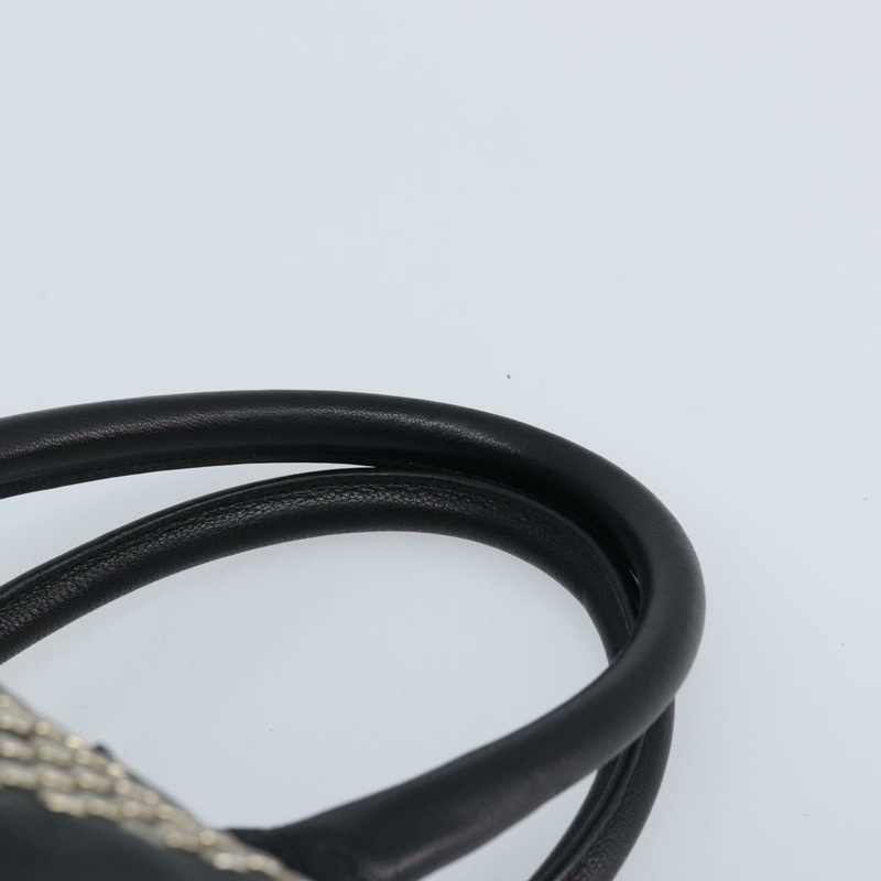 【日本直送】SAINT LAURENT Easy Lock Studs 皮革包 黑色 銀色 208314 正品 ki6581V-13