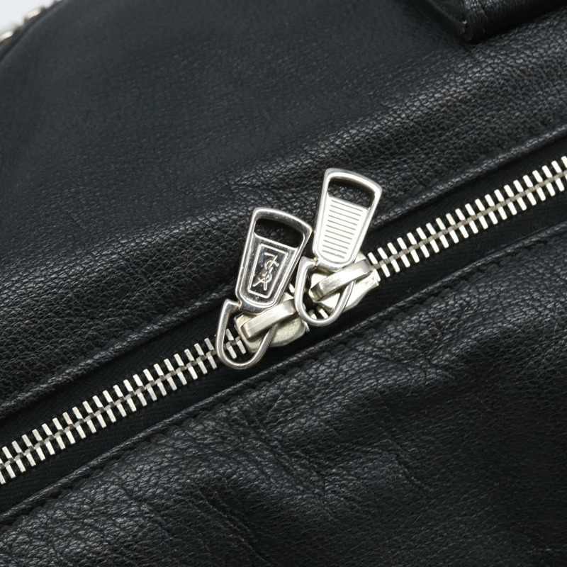 【日本直送】SAINT LAURENT Easy Lock Studs 皮革包 黑色 銀色 208314 正品 ki6581V-17