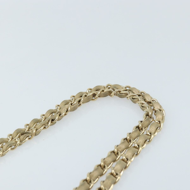 【日本直送】香奈兒 (CHANEL) 絎縫鏈條單肩包,羊皮,米色,金色雙C標誌,正品 BAZ249A-7