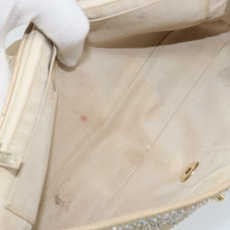 【日本直送】香奈兒 (CHANEL) 絎縫鏈條單肩包,羊皮,米色,金色雙C標誌,正品 BAZ249A-10