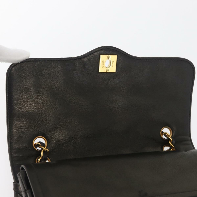 【日本直送】香奈兒 (CHANEL) Matelasse 羊皮手袋，巴黎限量版，黑色 CC 標誌，貨號 167175SM-20