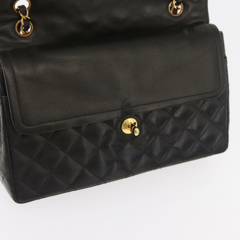 【日本直送】香奈兒 (CHANEL) Matelasse 羊皮手袋，巴黎限量版，黑色 CC 標誌，貨號 167175SM-21