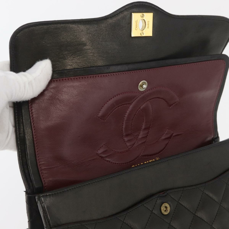 【日本直送】香奈兒 (CHANEL) Matelasse 羊皮手袋，巴黎限量版，黑色 CC 標誌，貨號 167175SM-24