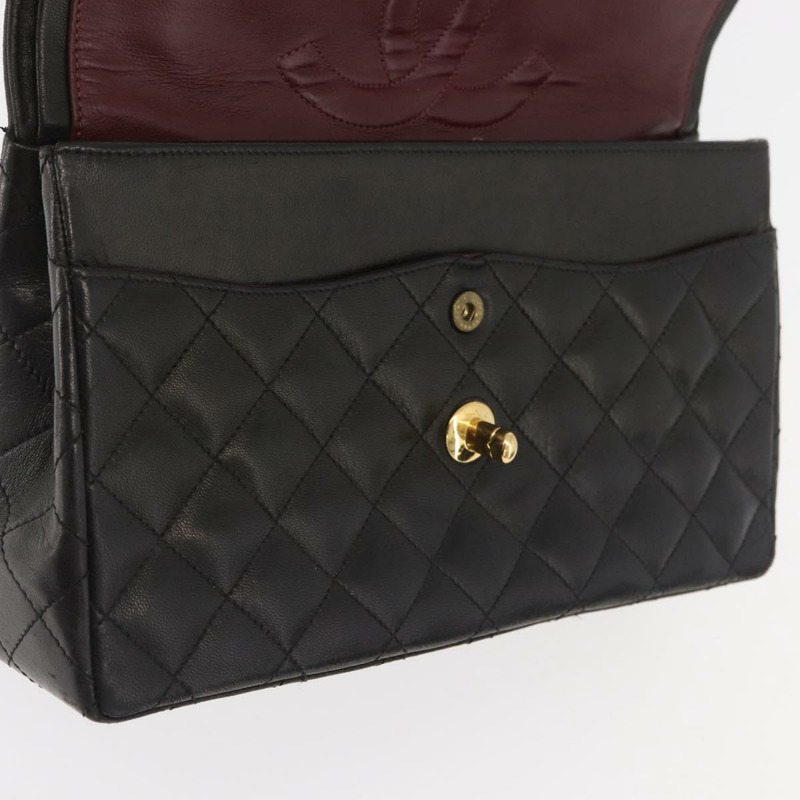 【日本直送】香奈兒 (CHANEL) Matelasse 羊皮手袋，巴黎限量版，黑色 CC 標誌，貨號 167175SM-25