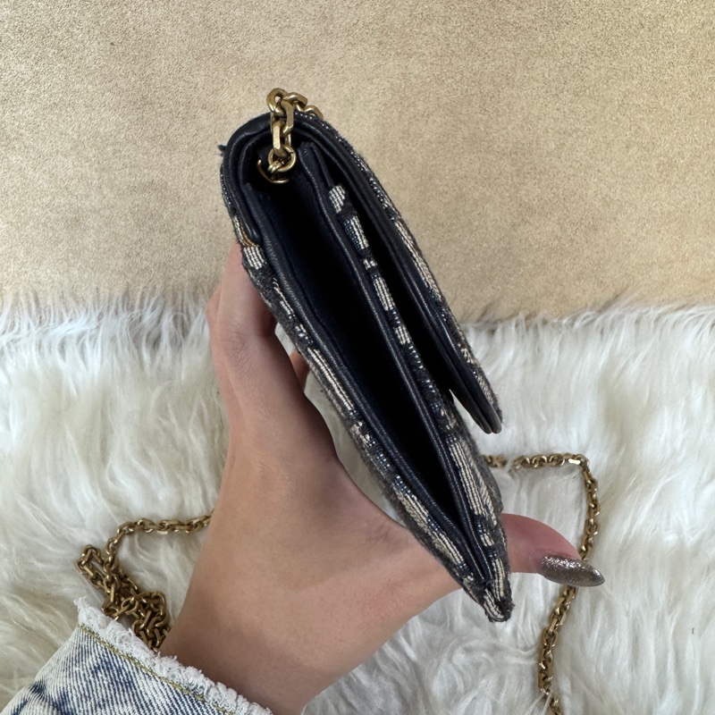 Dior Saddle 老花緹花布二合一WOC-2