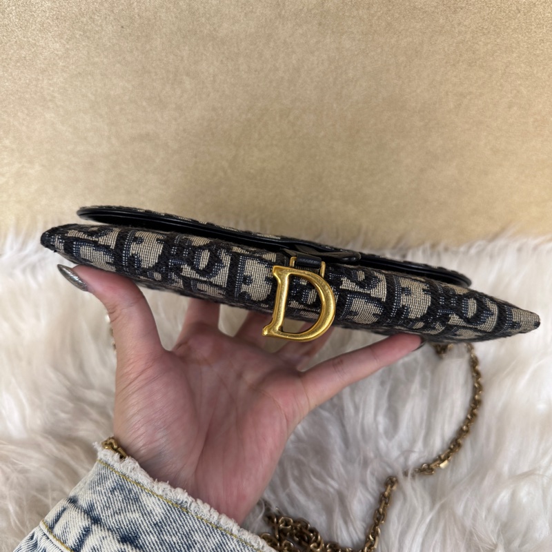 Dior Saddle 老花緹花布二合一WOC-4