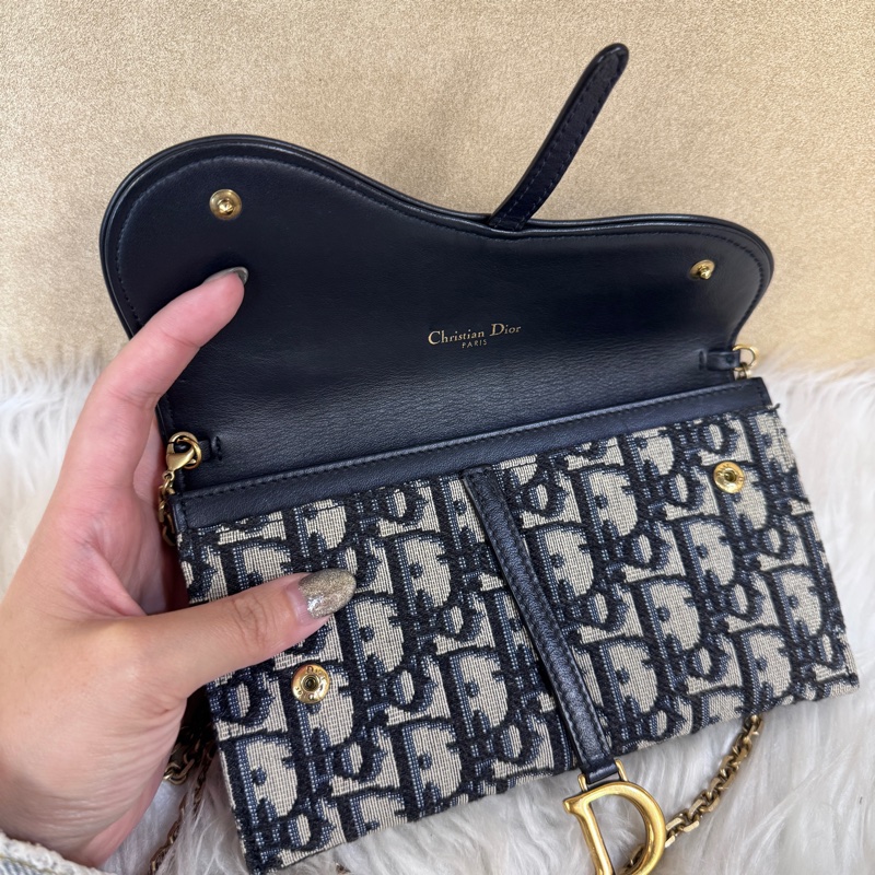 Dior Saddle 老花緹花布二合一WOC-6