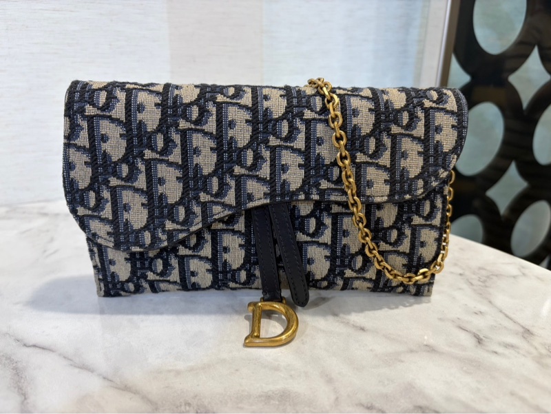 Dior Saddle 老花緹花布二合一WOC-0