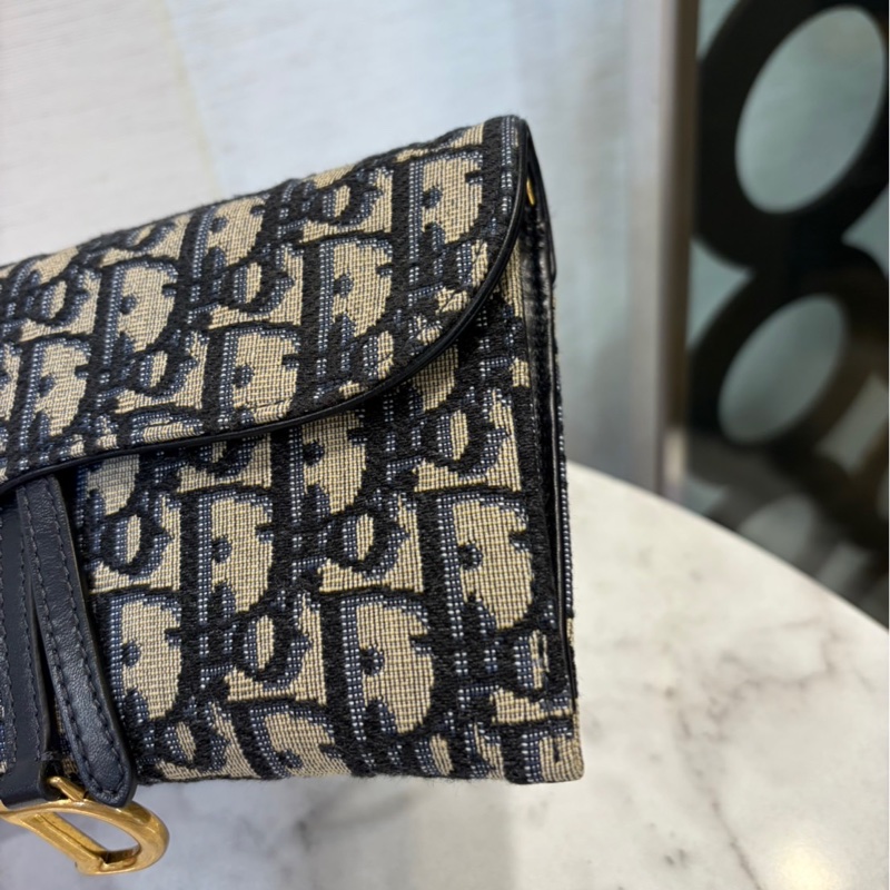 Dior Saddle 老花緹花布二合一WOC-2