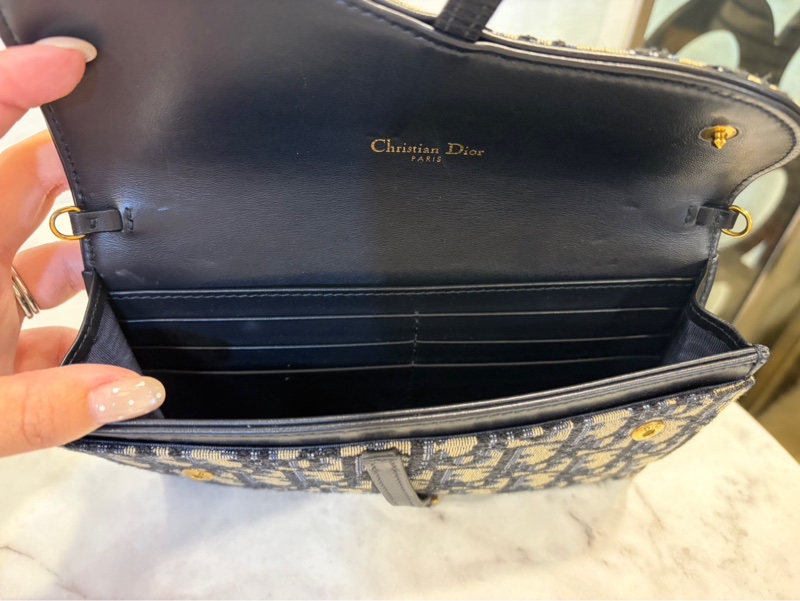 Dior Saddle 老花緹花布二合一WOC-8