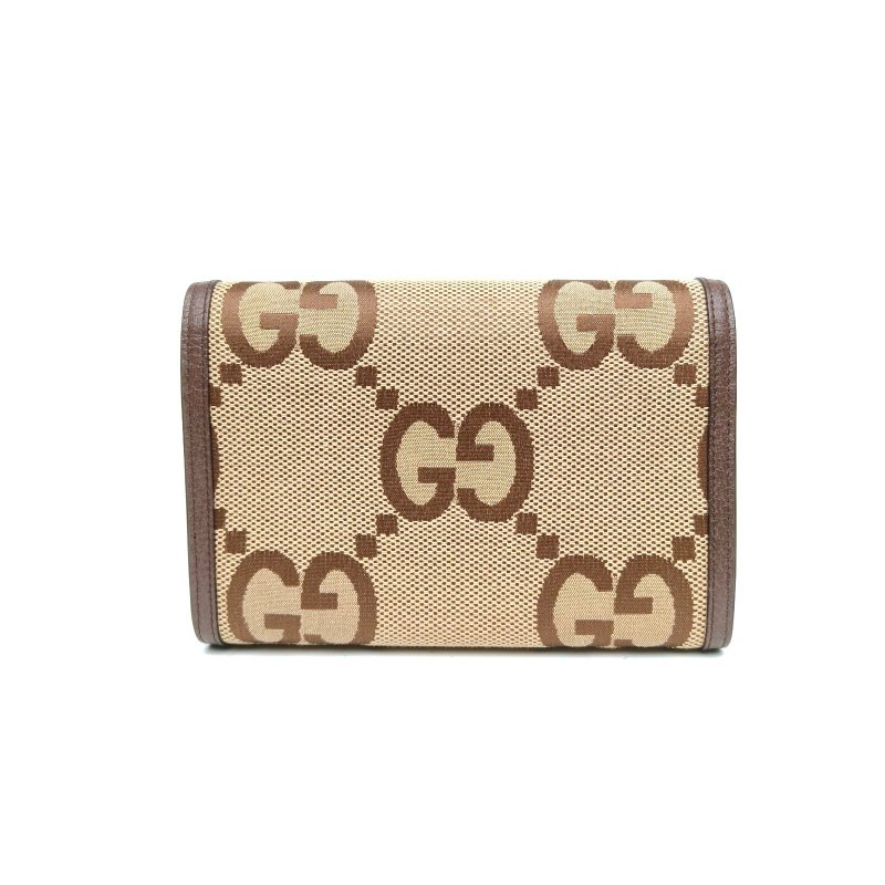 GUCCI Dionysus酒神woc大logo棕色牛皮/帆布銀扣肩背包-2