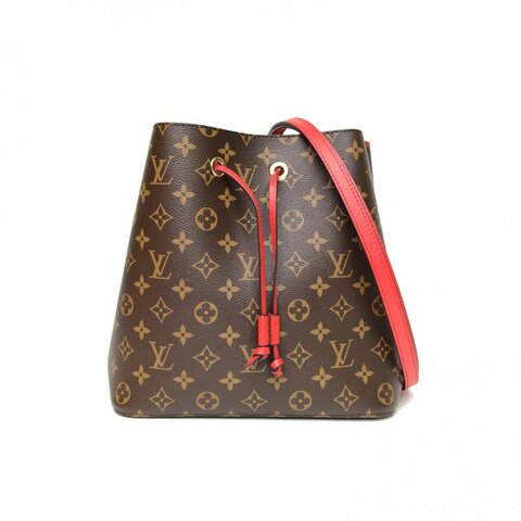 LOUIS VUITTON NÉONOÉ水桶包中號26紅色內裏老花PVC金扣2019肩背包